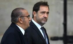 Laurent Nunez et Christophe Castaner le 30 septembre 2019 aux obsĂšques de Jacques Chirac
