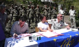 Signature d'une convention de partenariat entre le Parc national et le RSMAR (photo D.R)