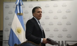 Le ministre argentin de l'Economie Nicolas Dujovne, à Buenos Aires le 17 septembre 2018, lors de la présentation aux parlementaires du budget 2019