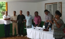 Lors de la réunion de la section communiste de Sainte-Suzanne (Photo D.R.)