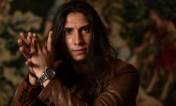 Le danseur de flamenco Miguel Fernandez Ribas, alias El Yiyo, pendant une interview avec l'AFP à l'opéra de Madrid, le 13 novembre 2020