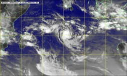Le cyclone tropical Benilde (image satellite www.mtotec.com)