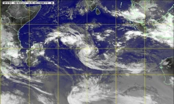Le cyclone tropical Benilde (image satellite www.mtotec.com)