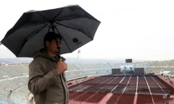 La Cité sportive de Beyrouth où doivent se dérouler les funérailles de Hassan Nasrallah, le 22 février 2025