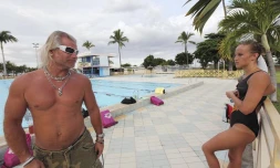 Jeudi 5 janvier 2012 - Alizée Morel, sociétaire de l'ONR (Ouest Natation Réunion) et de la sélection de La Réunion en compagnie de Philippe Lucas à la piscine du Port (Pboto image-reunion pour www.ipreunion.c