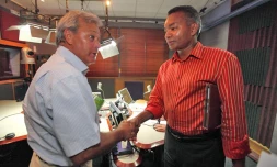 Vendredi 3 février 2012 - Maurice Gironcel et Daniel Alamélou débattent à la radio