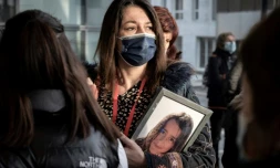 Jennifer Cleyet-Marrel, la mère de Maëlys de Araujo, à la cour d'assise de l'Isère, le 17 février 2022 à Grenoble
