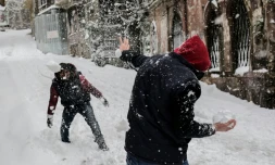 Istanbul sous la neige le 31 décembre 2015