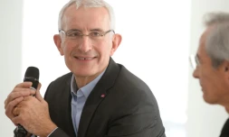 Le président de la SNCF Guillaume Pepy le 11 mars 2016 à la Plaine-Saint-Denis 