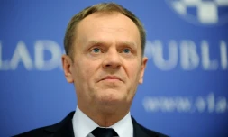 Le Président du Conseil européen Donald Tusk, lors d'une conférence de presse à Zagreb, le 2 mars 2016