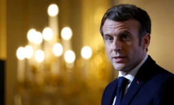 Le président français Emmanuel Macron, le 11 janvier 2022 à l'Elysée
