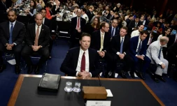 L'ex-directeur du FBI James Comey avant son audition au Sénat américain, le 8 juin 2017 à Washington