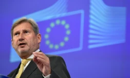 Le commissaire européen à l'Elargissement, Johannes Hahn, le 17 septembre 2015 à Bruxelles
