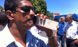 Mardi 21 Février 2012
Barrage des transporteurs devant la SRPP