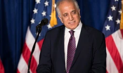 Zalmay Khalilzad, parle au Mayflower Hotel à Washington, le 27 avril 2016  