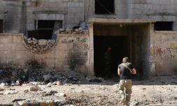 Un soldat syrien pro-gouvernement à l'est d'Alep, le 4 novembre 2016