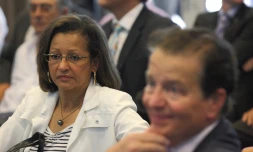 Rencontre de Nicolas Sarkozy, Jean-Louis Borloo, Dominique Perben, Marie Luce Penchard et François Baroin avec les élus et responsables locaux de l'UMP, à l'hôtel Créolia à Saint-Denis, mercredi 4