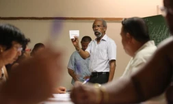 Dépouillement à la mairie du Port