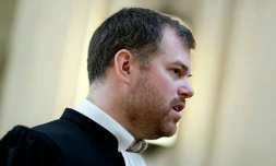 Me Martin Pradel, l'un des avocats de Mgr André Fort, à Paris le 11 mars 2015