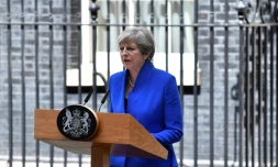 La Première ministre britannique, Theresa May, le 9 juin 2017 à Londres