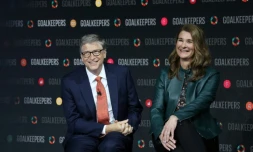 Bill et Melinda Gates lors d'un événement au Lincoln Center, à New York, le 26 septembre 2018