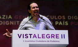 Le chef du parti de gauche radical espagnol Pablo Iglesias à Madrid, le 11 février 2017