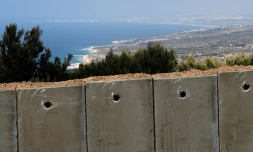 Sur des collines surplombant la Méditerranée, Israël construit un mur de béton le séparant du Liban voisin. Photo prise le 5 septembre 2018