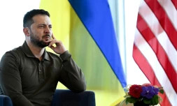 Le président ukrainien Volodymyr Zelensky à Hiroshima, au Japon, le 21 mai 2023