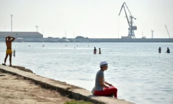 Le port de Skadovsk, au bord de la mer Noire, dans le sud de l'Ukraine, le 21 septembre 2015