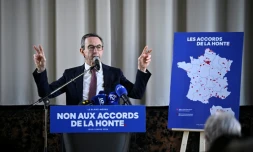 Le président du parti Les Républicains, Bruno Retailleau, au Blanc-Mesnil (Seine-Saint-Denis), le 5 mars 2026