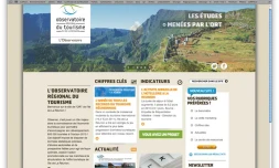 Capture d'écran du site de l'observatoire régional du tourisme
