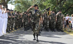 Lors de la passation de commandement (Photo RSMAR)