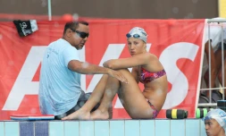La portoise Alizée Morel et son entraîneur Fredo Delmotte