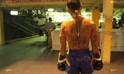 Muay thai au stadium Rajadamnern de  bangkok