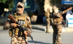 Des combattants du Hachd al-Chaabi, le 26 octobre 2019 à Bagdad, en Irak