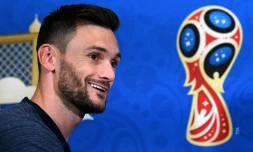 Le gardien et capitaine de l'équipe de France Hugo Lloris en conférence de presse, le 15 juin 2018 à Kazan