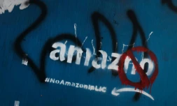 Un graffiti anti-Amazon le 9 février 2019 dans le quartier new-yorkais de Long Island City