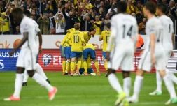 L'équipe de France s'incline devant la Suède en qualification pour le Mondial-2018 à Solna, le 9 juin 2017