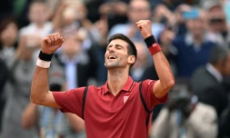 L'explosion de joie de Novak Djokovic vainqueur de Roland-Garros devant Andy Murray, le 5 juin 2016