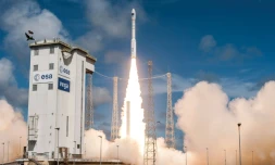 Décollage d'une fusée Vega, le 5 décembre 2016 à Kourou, en Guyane française