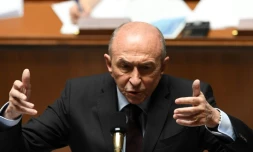 Le ministre de l'Intérieur Gérard Collomb lors d'une séance de questions au gouvernement à l'Assemblée nationale le 31 janvier 2018