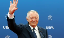 Le président de l'Olympique lyonnais Jean-Michel Aulas lors d'un tirage au sort de la Ligue des champions le 30 août 2018 à Monaco.