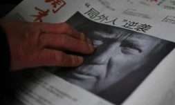 Photo de la Une d'un journal chinois, le 10 novembre 2016, au lendemain de l'élection de Donald Trump