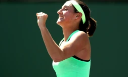 La Française Caroline Garcia lors du tournoi d'Indian Wells (Californie), le 12 mars 2017