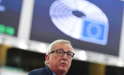 Jean-Claude Juncker, président sortant de la Commission européenne, à Strasbourg, le 22 octobre 2019