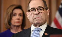 La chef des démocrates au Congrès Nancy Pelosi et le chef de la commission judiciaire de la Chambre des représentants Jerry Nadler à Washington le 10 décembre 2019