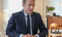Le président Emmanuel Macron à Copenhague au Danemark, le 28 août 2018