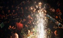 Des Arméniens assistent à un concert à Erevan le 4 mai 2018