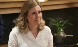 La présidente de l'Assemblée nationale Yaël Braun-Pivet, le 22 octobre 2023 près de Tel-Aviv