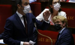 Le ministre de la Santé Olivier Véran le 20 juillet 2021 à l'Assemblée nationale à Paris 